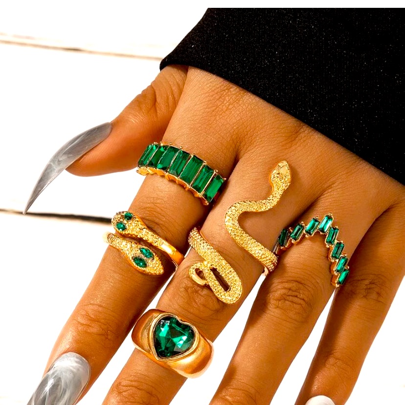 Green Ring Set